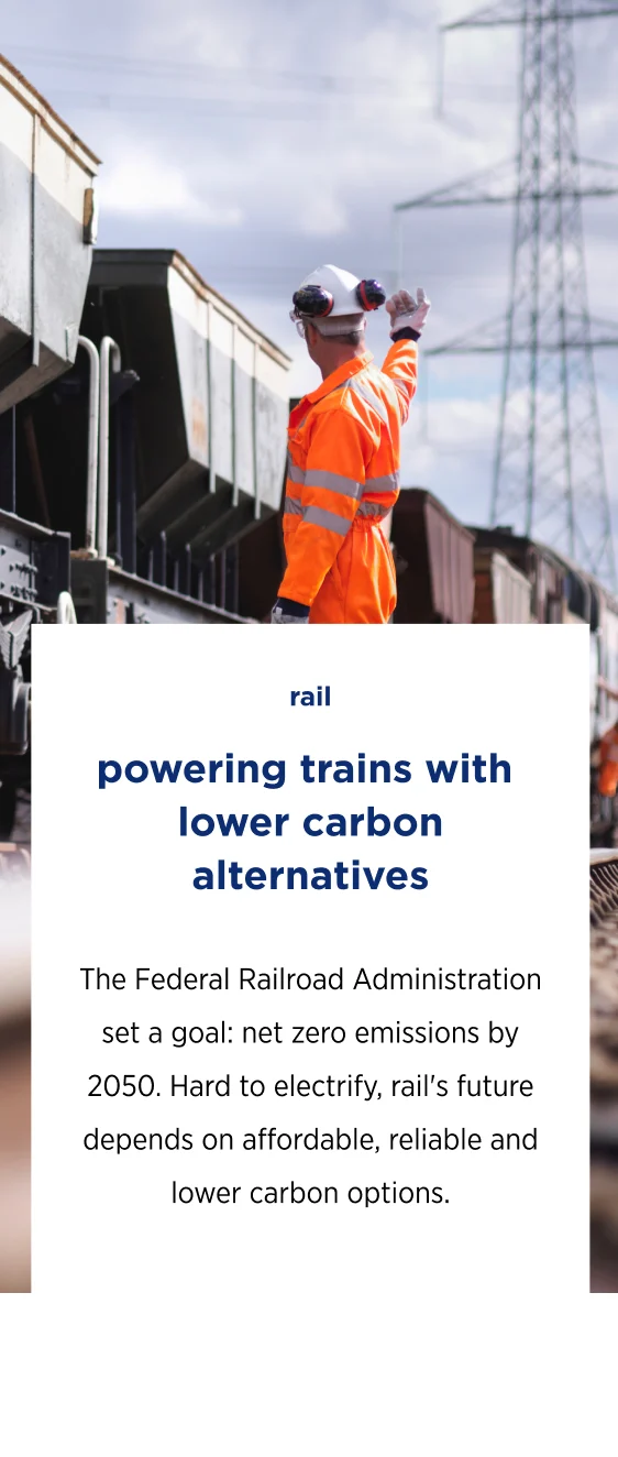 Chevron Renewable Fuels: Rail page, shown in full.