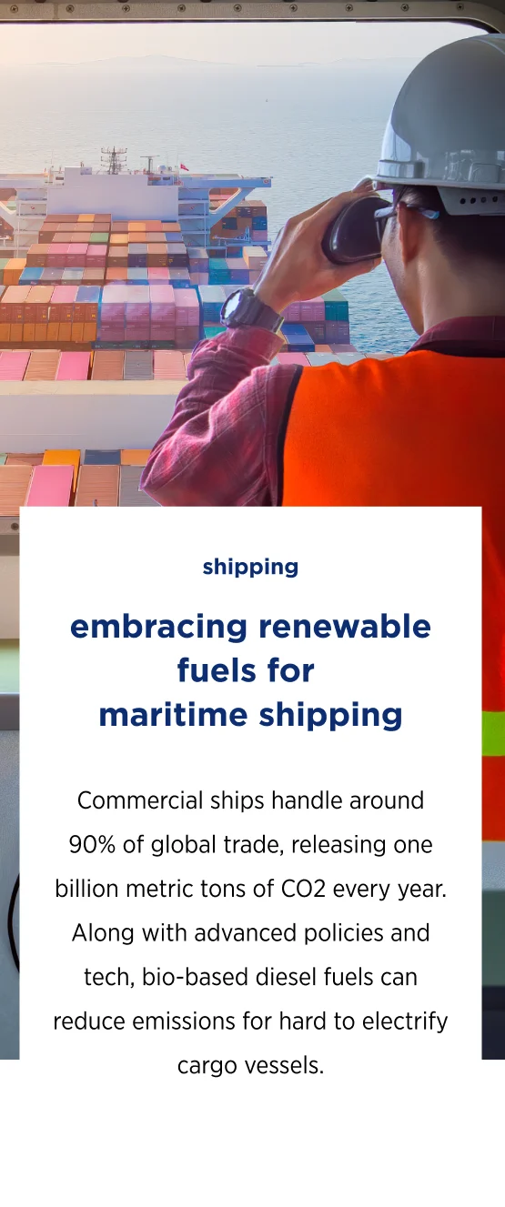 Chevron Renewable Fuels: Shipping page, shown in full.