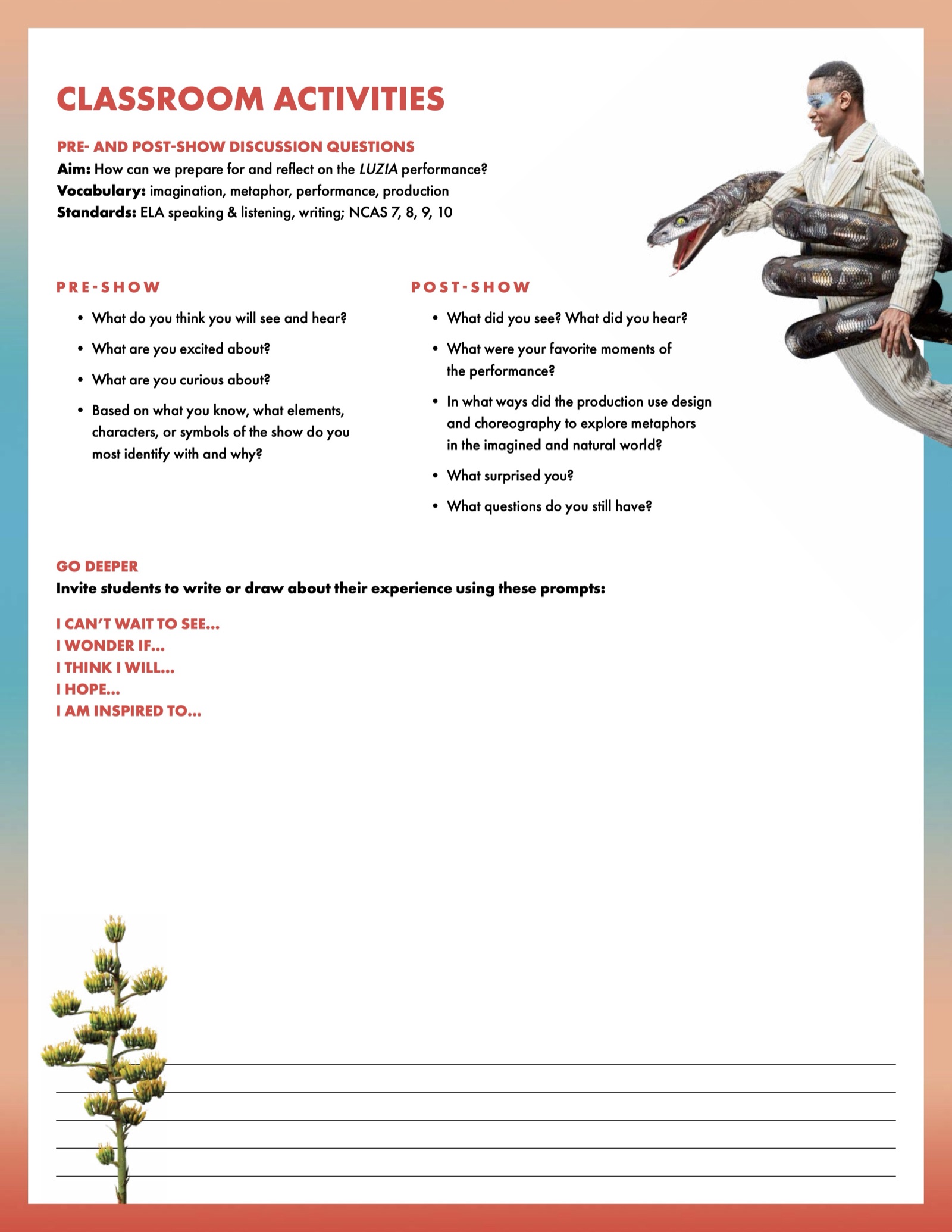 LUZIA resource guide, Classroom activities.